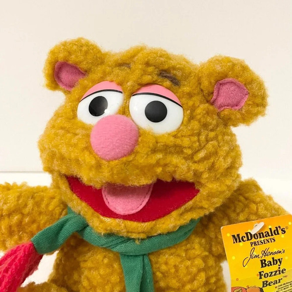 Vtg 1988 Christmas Muppet Baby Fozzie Bear Plush Xmas Holiday 7 Inch  Tall Toy - Picture 13 of 16